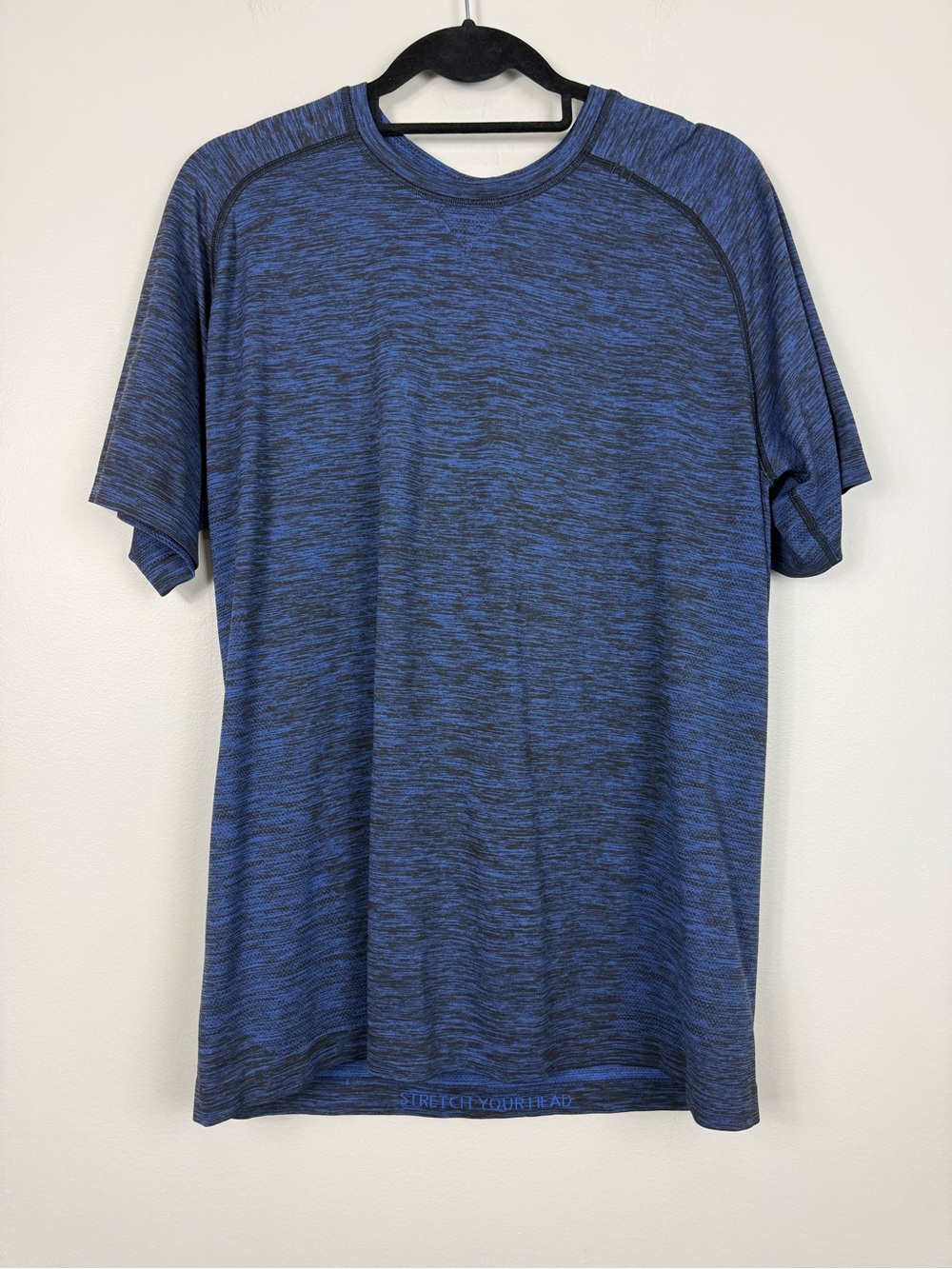 Lululemon Metal Tech Vent T-shirt Mens Large Blue Performance Gym Running Sporty